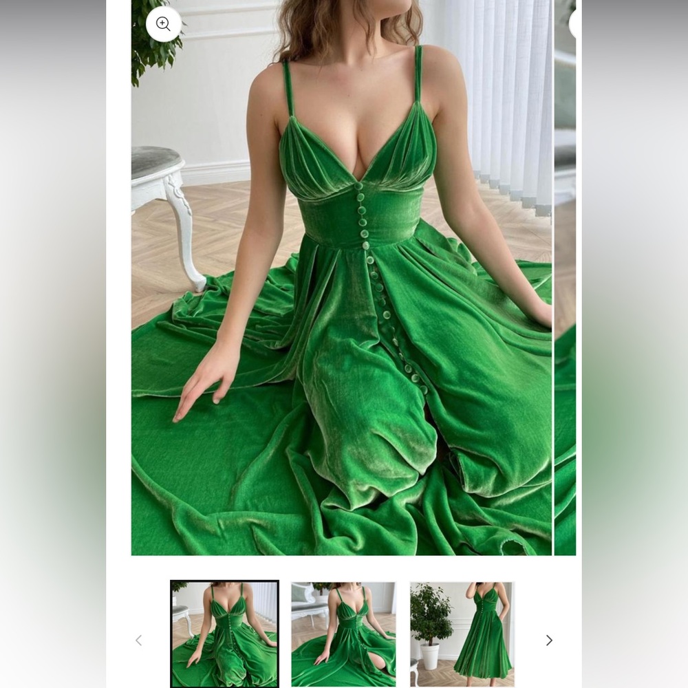 Teuta Matoshi Kelly Green Dress